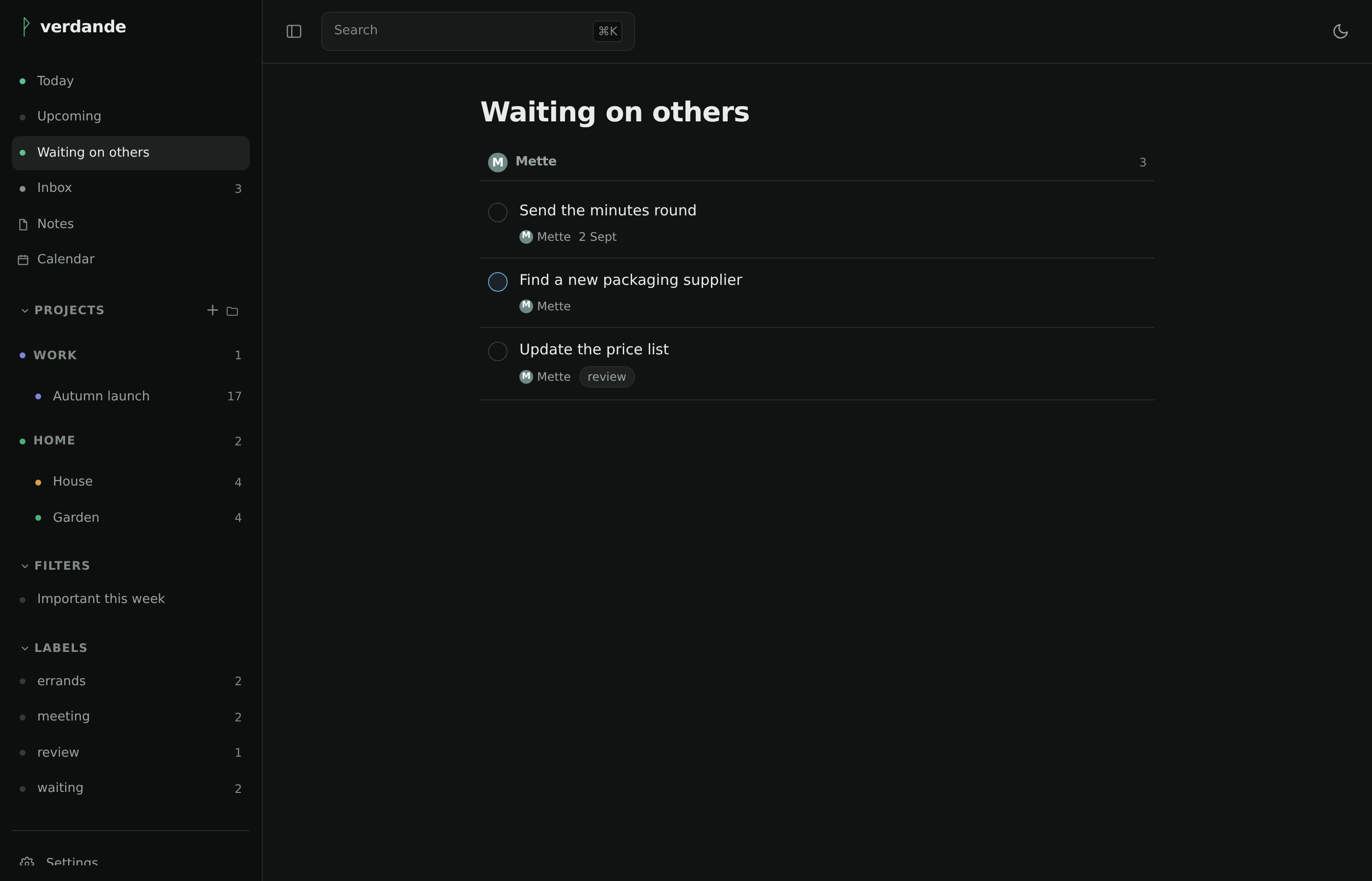 Waiting on others