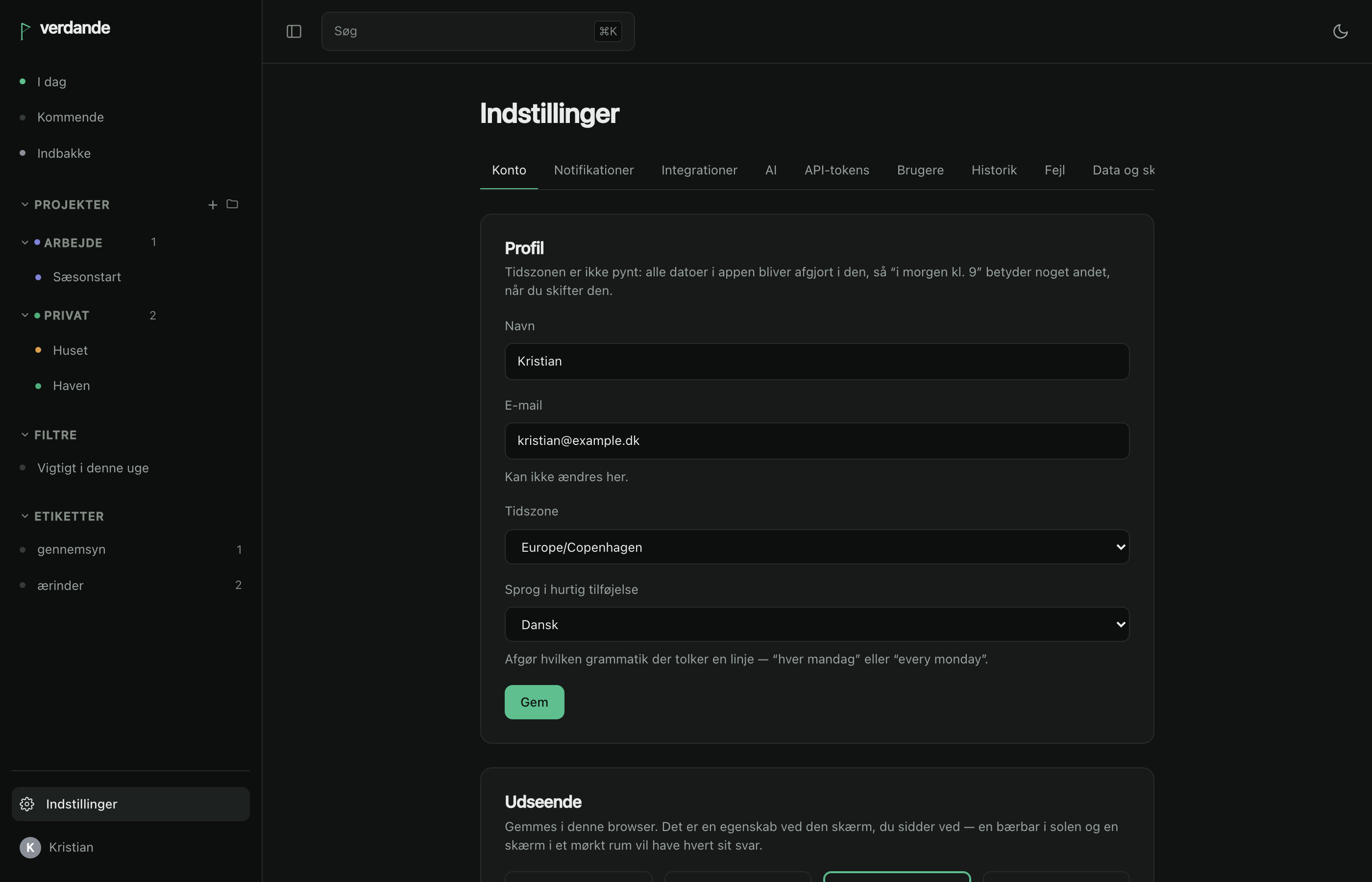 The five themes